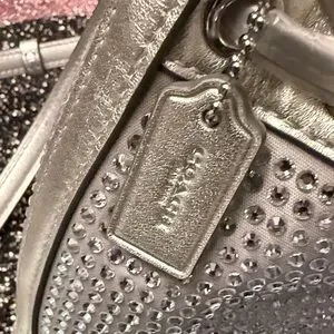 Coach | Bags | Coach Metallic Rhinestone Silver Mini Bucket Bag | Poshmark
